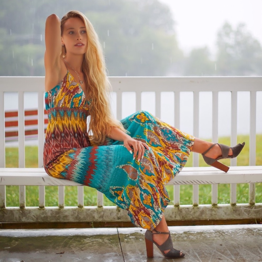 Beautiful patterned maxi dress